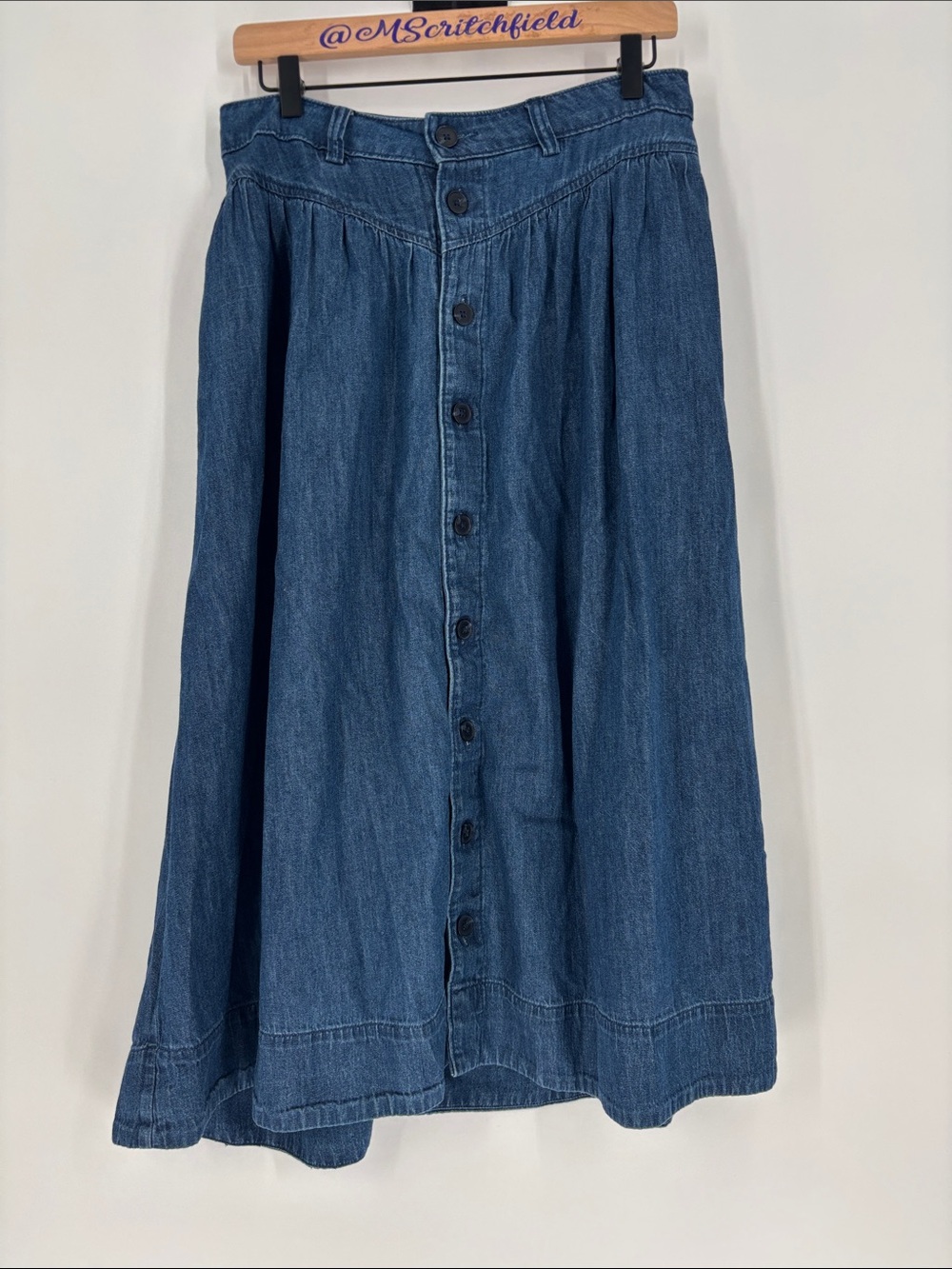 Gap western denim maxi skirt 26 2